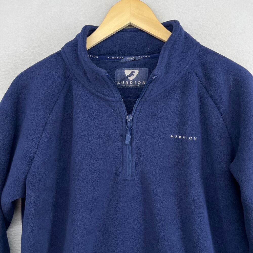 AUBRION Fleece Womens 2X Shires Restore 1/2 Zip Pullover Equestrian Ink Blue - Picture 4 of 14